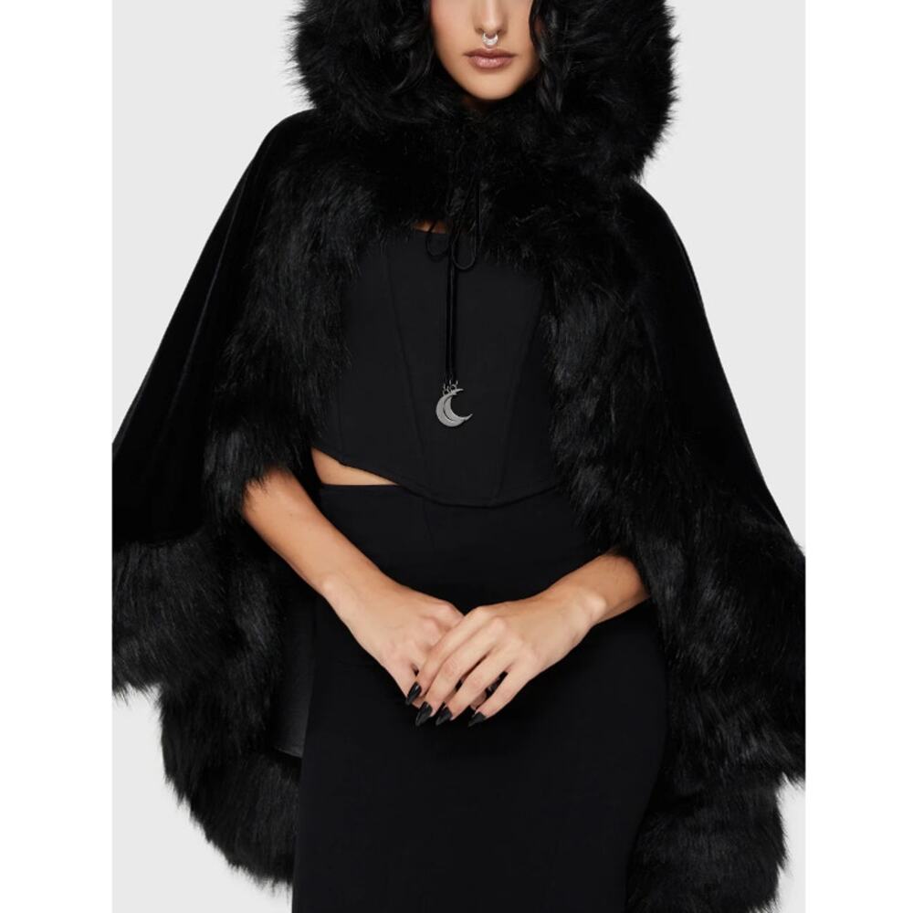 Killstar Women's Black Dark Aura Cloak Size 3XL